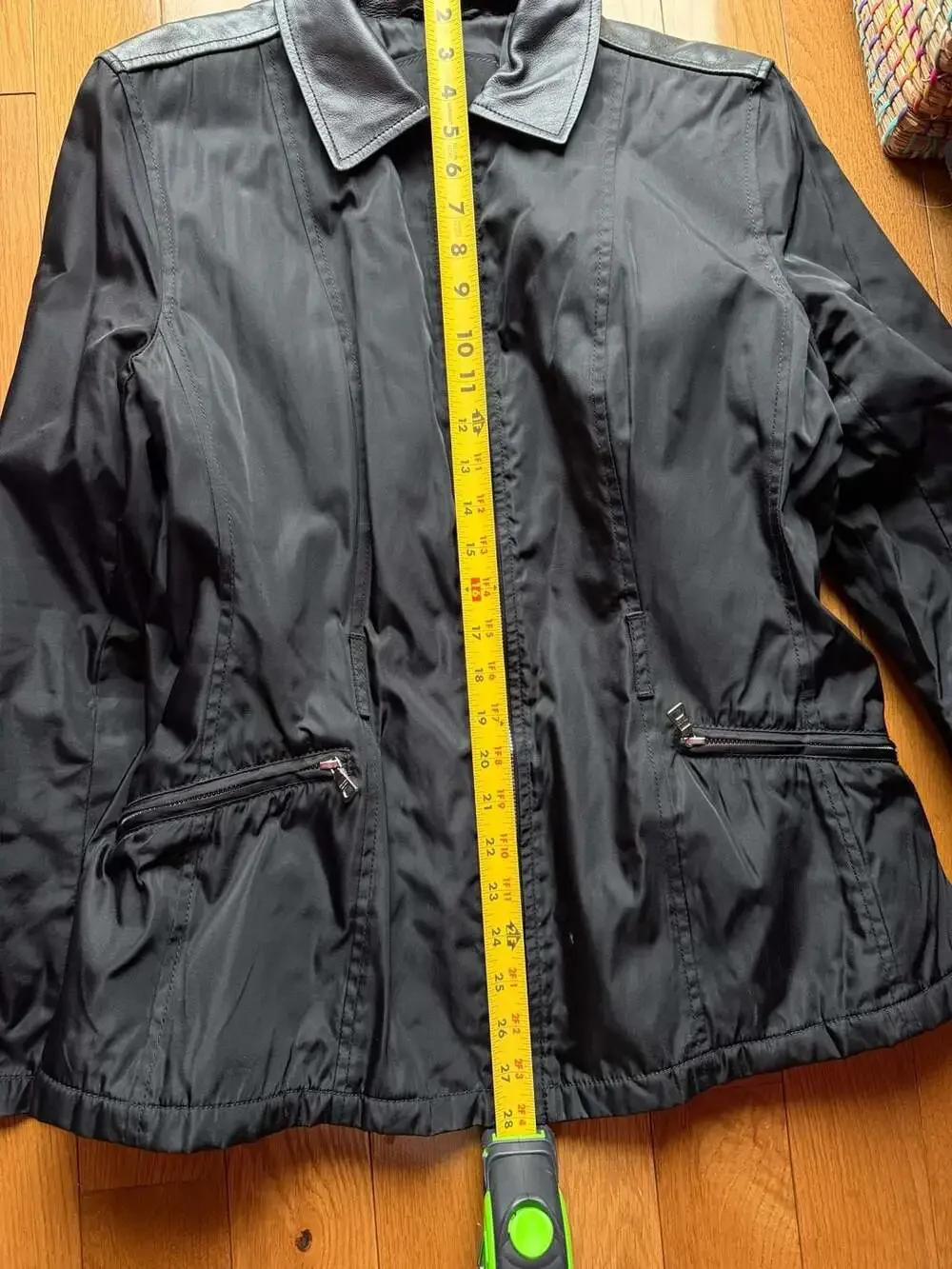 Prada Milano Black Nylon and Leather Jacket Size XL - Picture 6 of 9